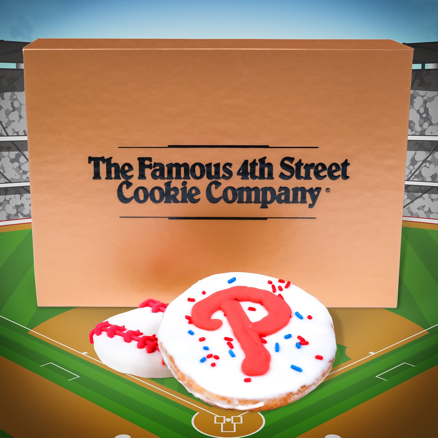 Phillies Dipped Cookies - Box of 12