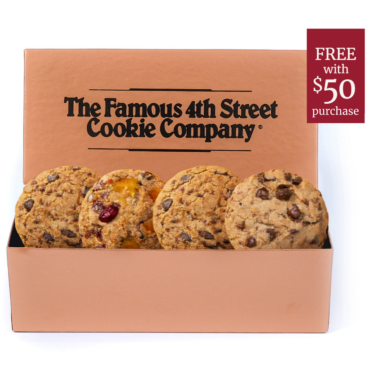 Box of 4 Oatmeal Cookies - FREE w/ $50 Purchase